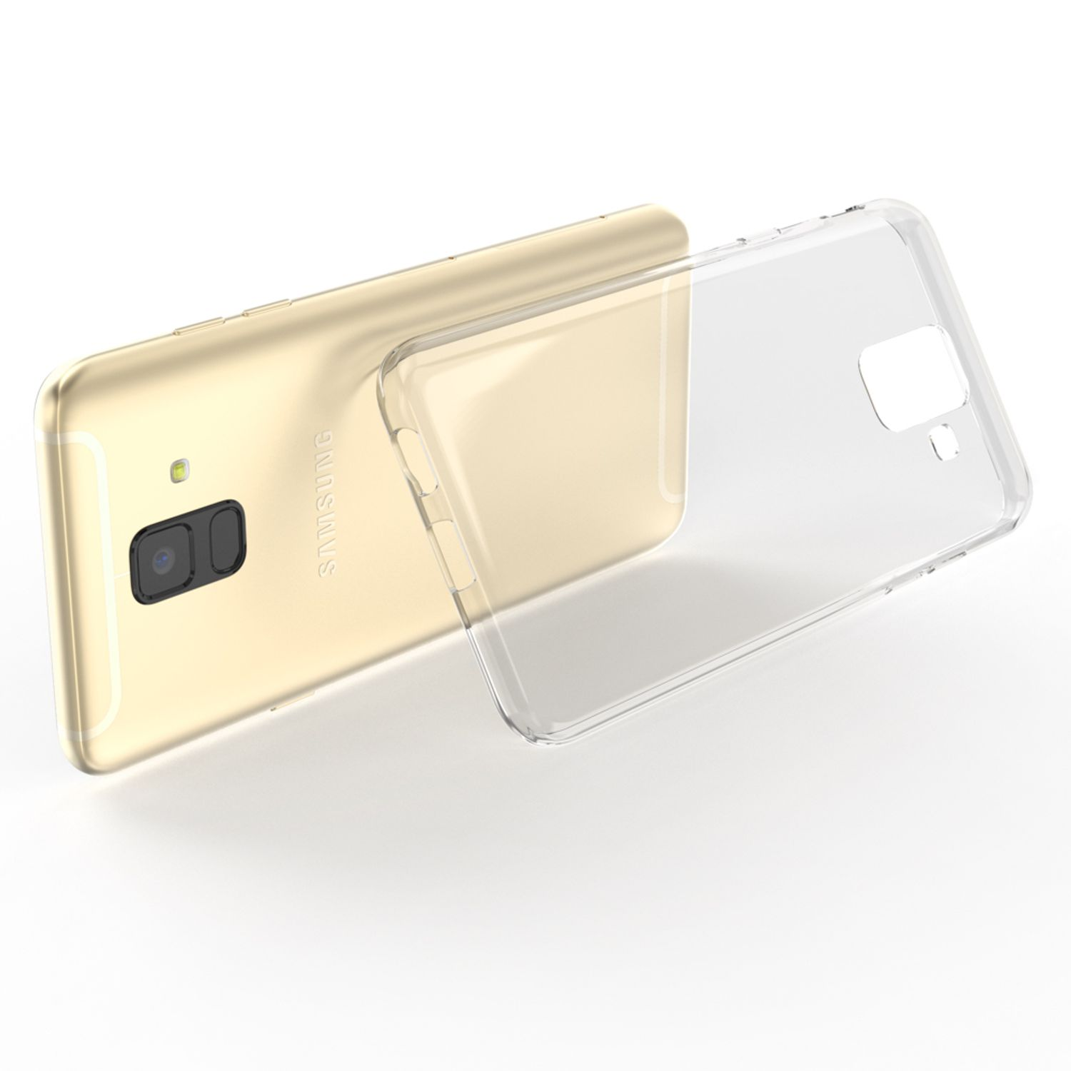 Transparente Samsung, NALIA A6, Backcover, Transparent Hülle, Silikon Klar Galaxy
