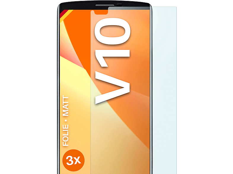 MOEX 3x Schutzfolie, matt Displayschutz(für LG V10)
