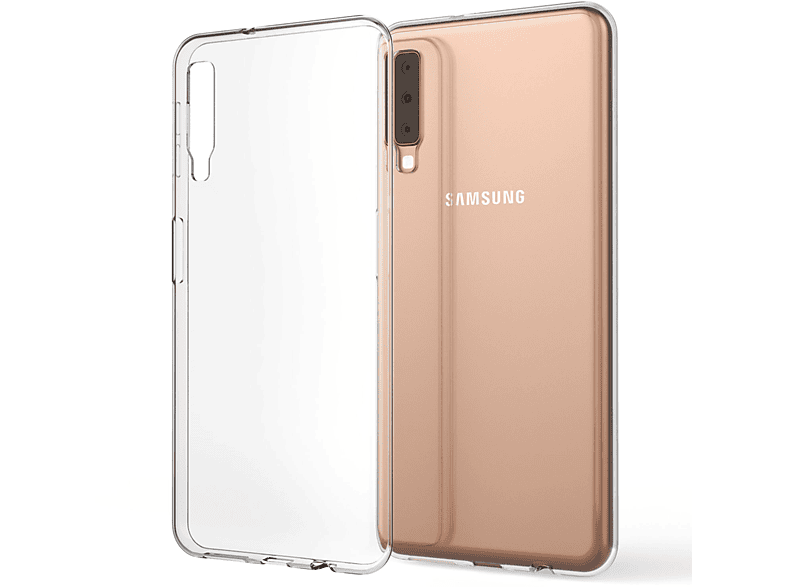 NALIA Hülle, Backcover, Transparente Silikon A7 Klar Samsung, Transparent (2018), Galaxy