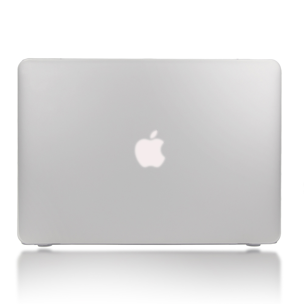 Ein silberner Laptop, geschlossen. Das Apple-Logo ist mittig oben. Der Laptop steht auf einer weißen Oberfläche.