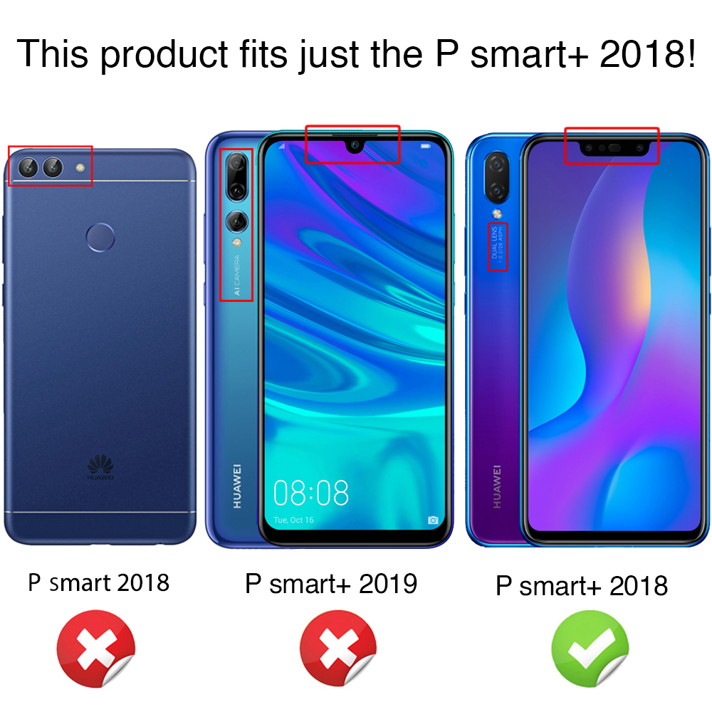 (2018), Silber Hülle, Huawei, NALIA Glitzer Plus Backcover, Smart P