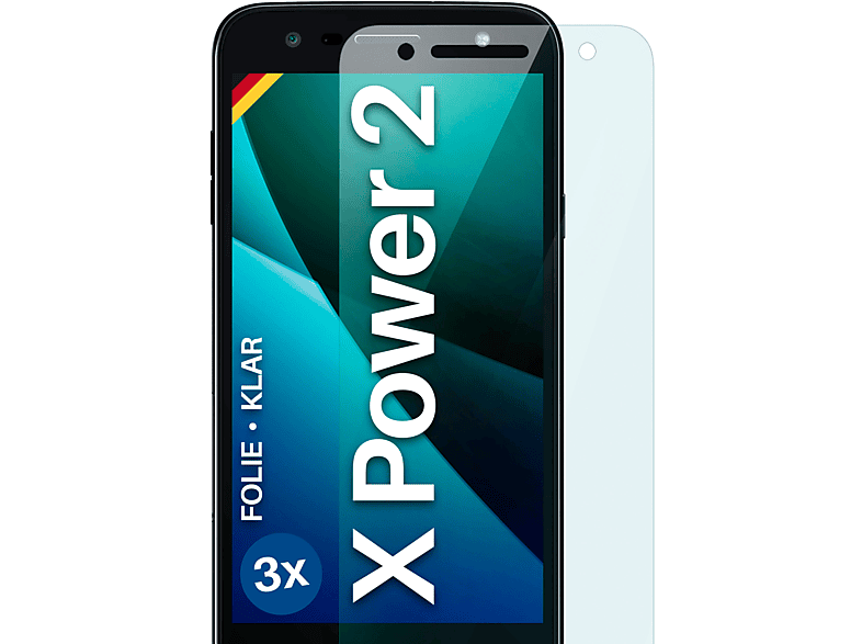 MOEX 3x Schutzfolie, klar Displayschutz(für LG X Power 2)