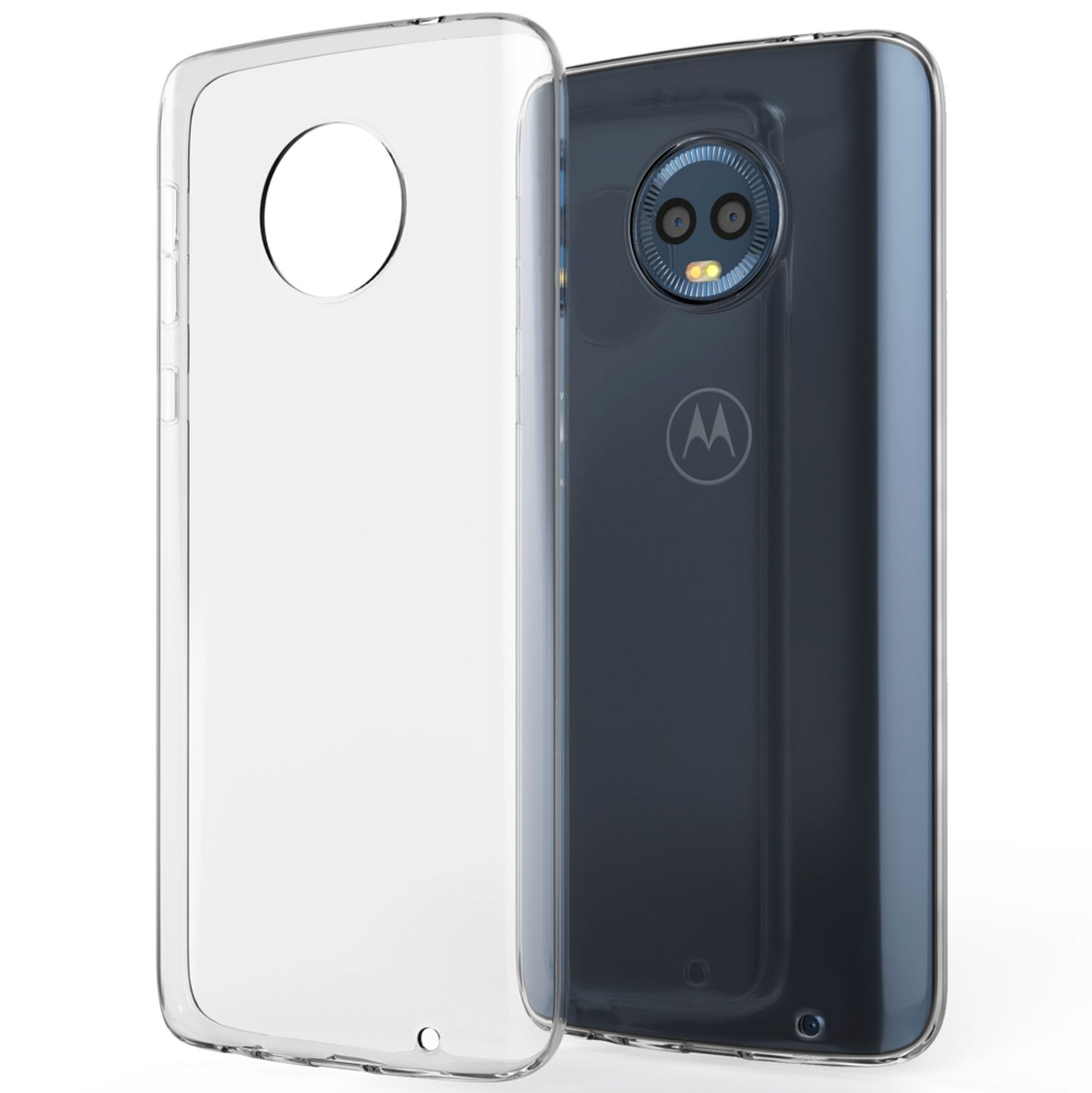NALIA Klar Transparente Backcover, G6 Moto Silikon Transparent Hülle, Motorola, Plus