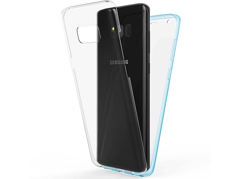 NALIA Klare 360 Grad Hülle, Backcover, Samsung, Galaxy S8 Plus, Blau