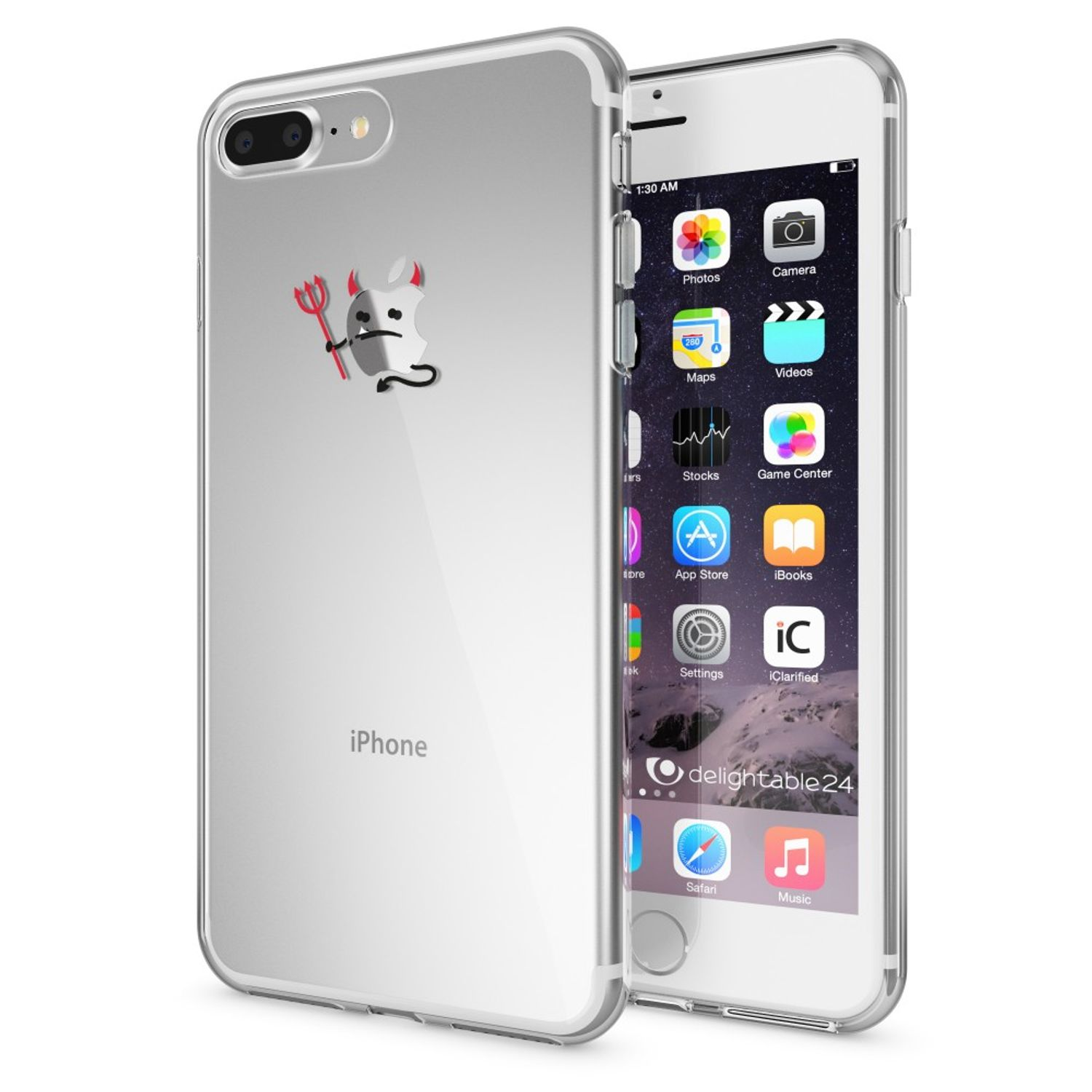 Mehrfarbig iPhone Plus 8 Motiv 7 Apple, Hülle, Backcover, iPhone Plus, NALIA Silikon