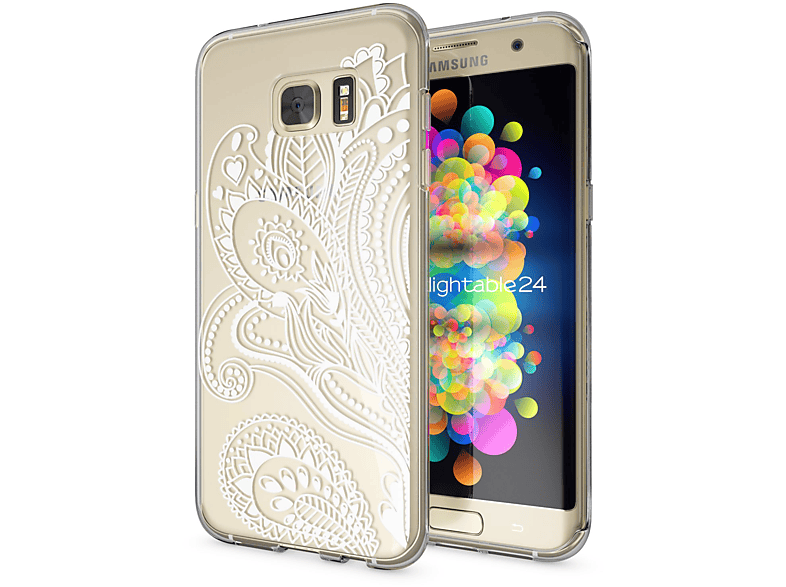 NALIA Motiv Edge, Galaxy Mehrfarbig Samsung, Silikon S7 Hülle, Backcover