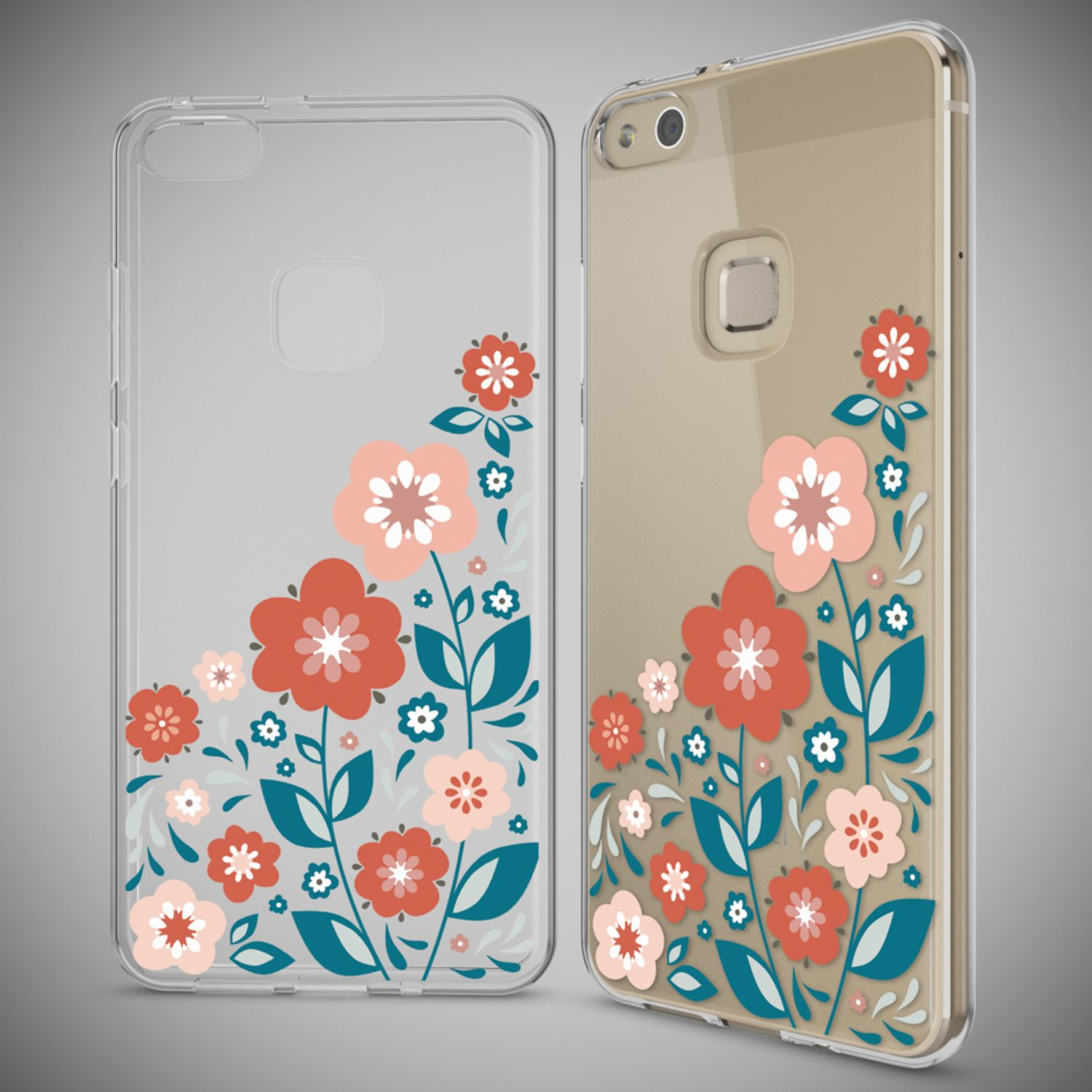 Motiv Lite, Huawei, P10 Silikon Mehrfarbig Hülle, NALIA Backcover,