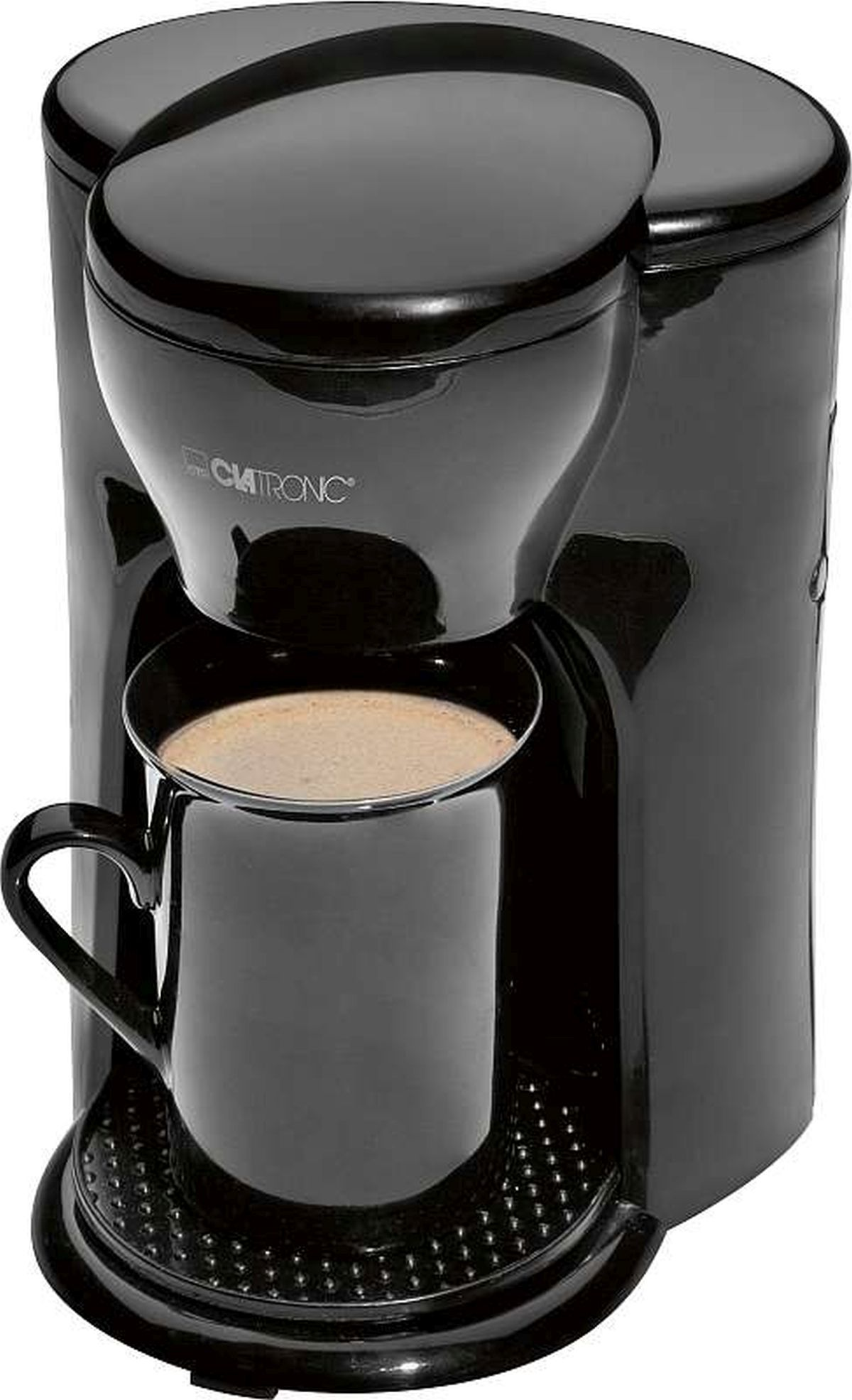 Cafetera de goteo - KA 3356, Cafetera de Goteo, Capacidad 1 Taza Cerámica, Filtro Nylon Desmontable, Valvula Antigoteo CLATRONIC, 300 W, 120 ml, Negro