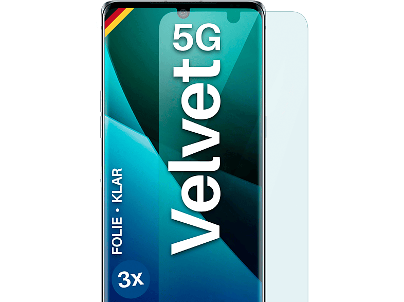 Schutzfolie, 3x 5G) Velvet MOEX / klar Displayschutz(für LG Velvet