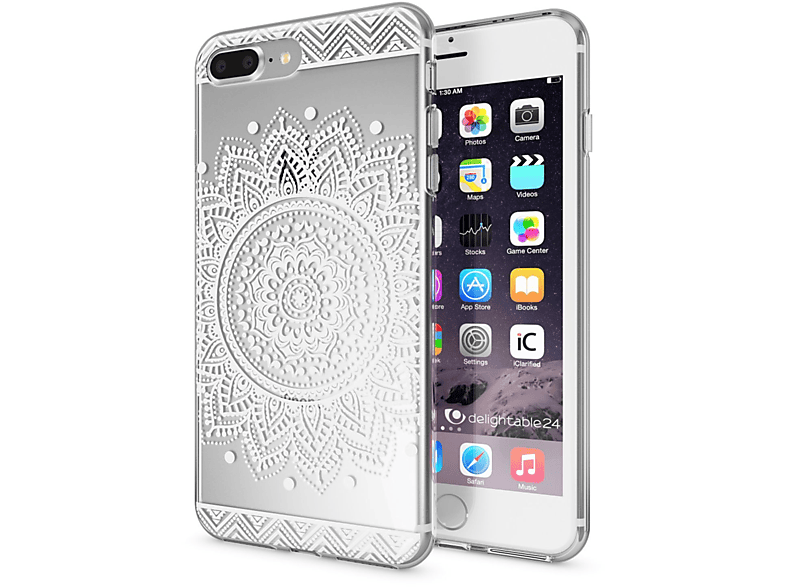 Motiv Plus, Silikon Mehrfarbig Hülle, 8 Backcover, iPhone Apple, iPhone Plus 7 NALIA