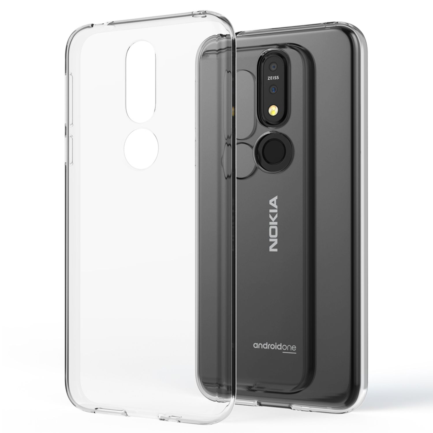 Silikon Klar Backcover, NALIA Transparent Nokia, Transparente Hülle, 7.1 (2018),