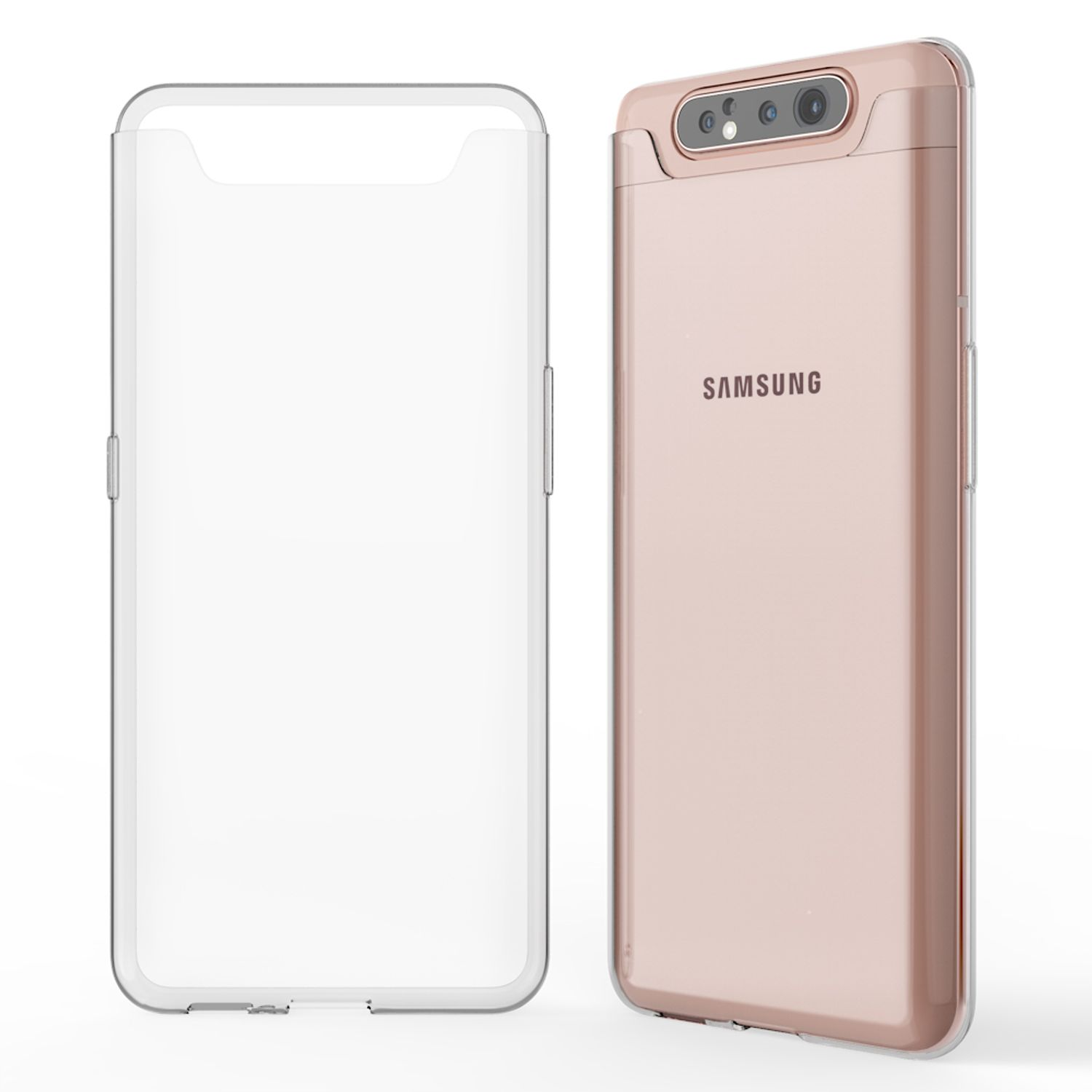 Transparente Backcover, Samsung, Galaxy Transparent NALIA Silikon Hülle, Klar A80,