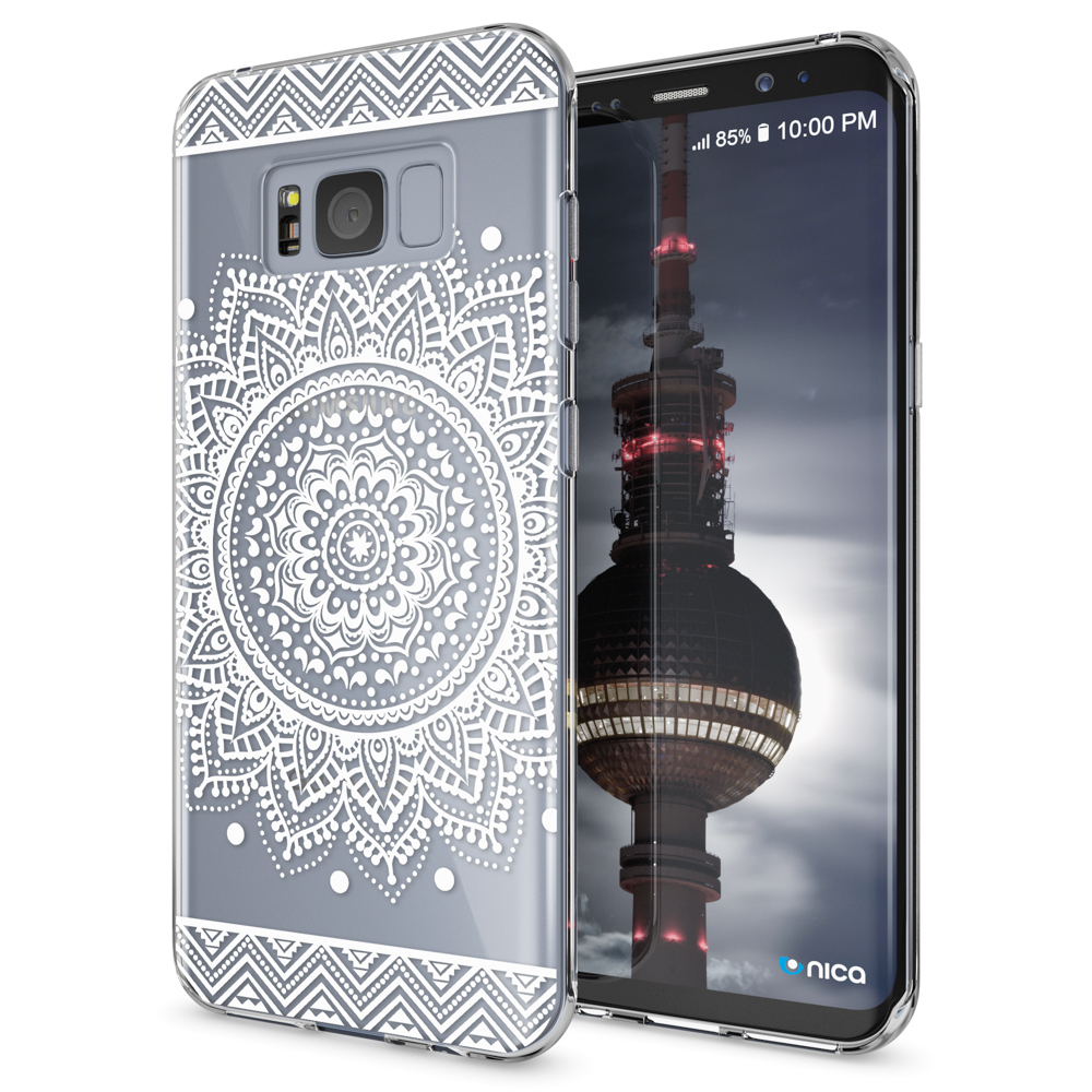 Silikon Motiv Backcover, Plus, S8 Hülle, Mehrfarbig NALIA Galaxy Samsung,