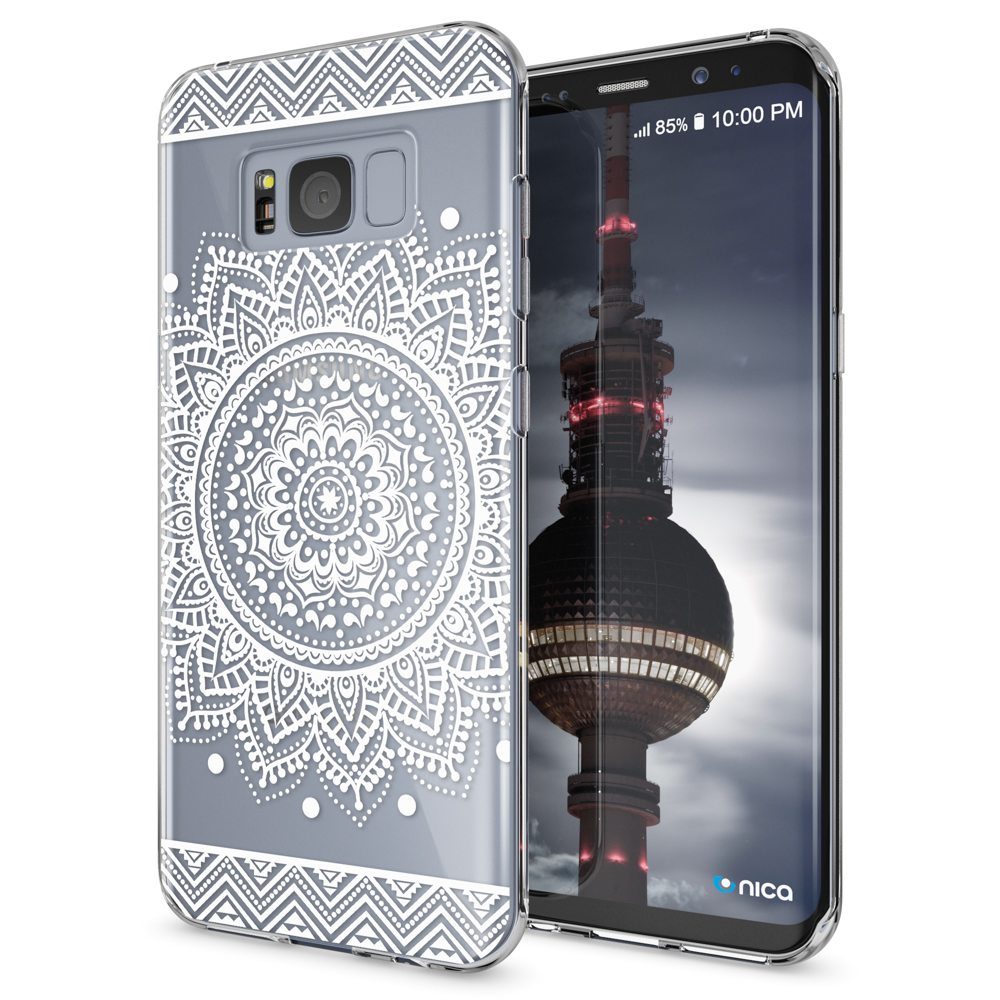 Handyhülle mit Mandala-Design. Telefon zeigt Berliner Fernsehturm.