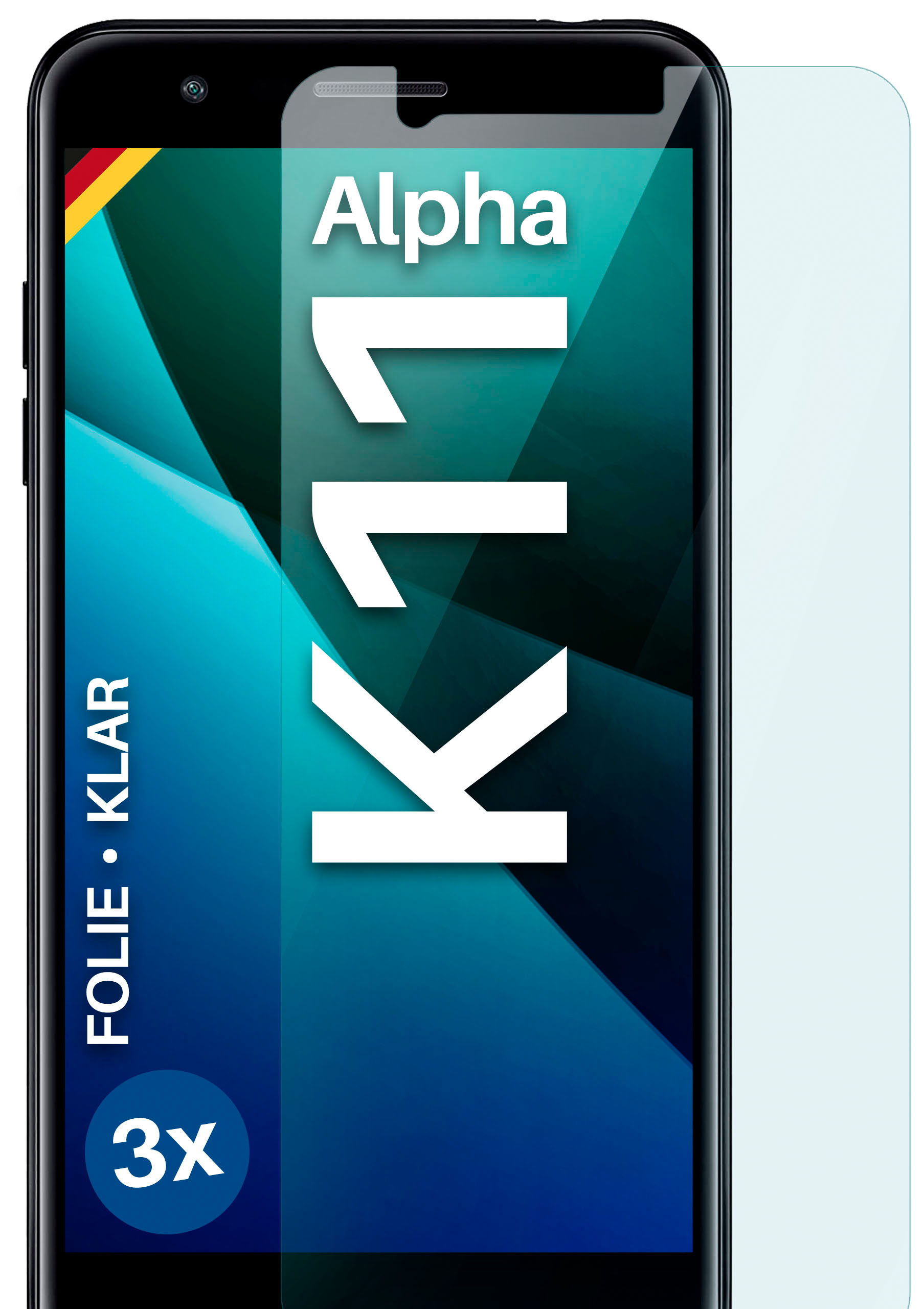 MOEX 3x Schutzfolie, klar / Plus LG Displayschutz(für K11 K11 α)