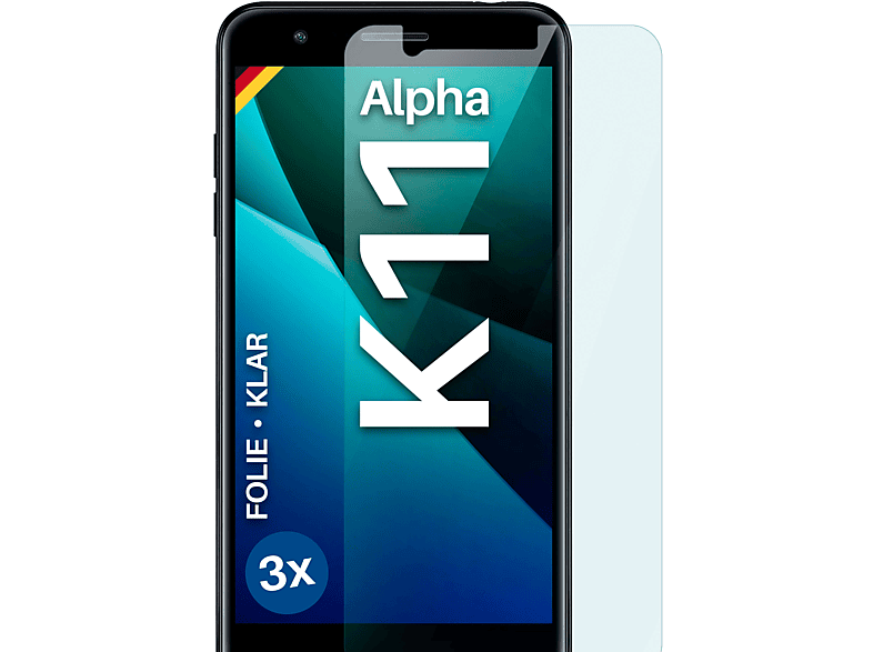 MOEX 3x Schutzfolie, klar / Plus LG Displayschutz(für K11 K11 α)