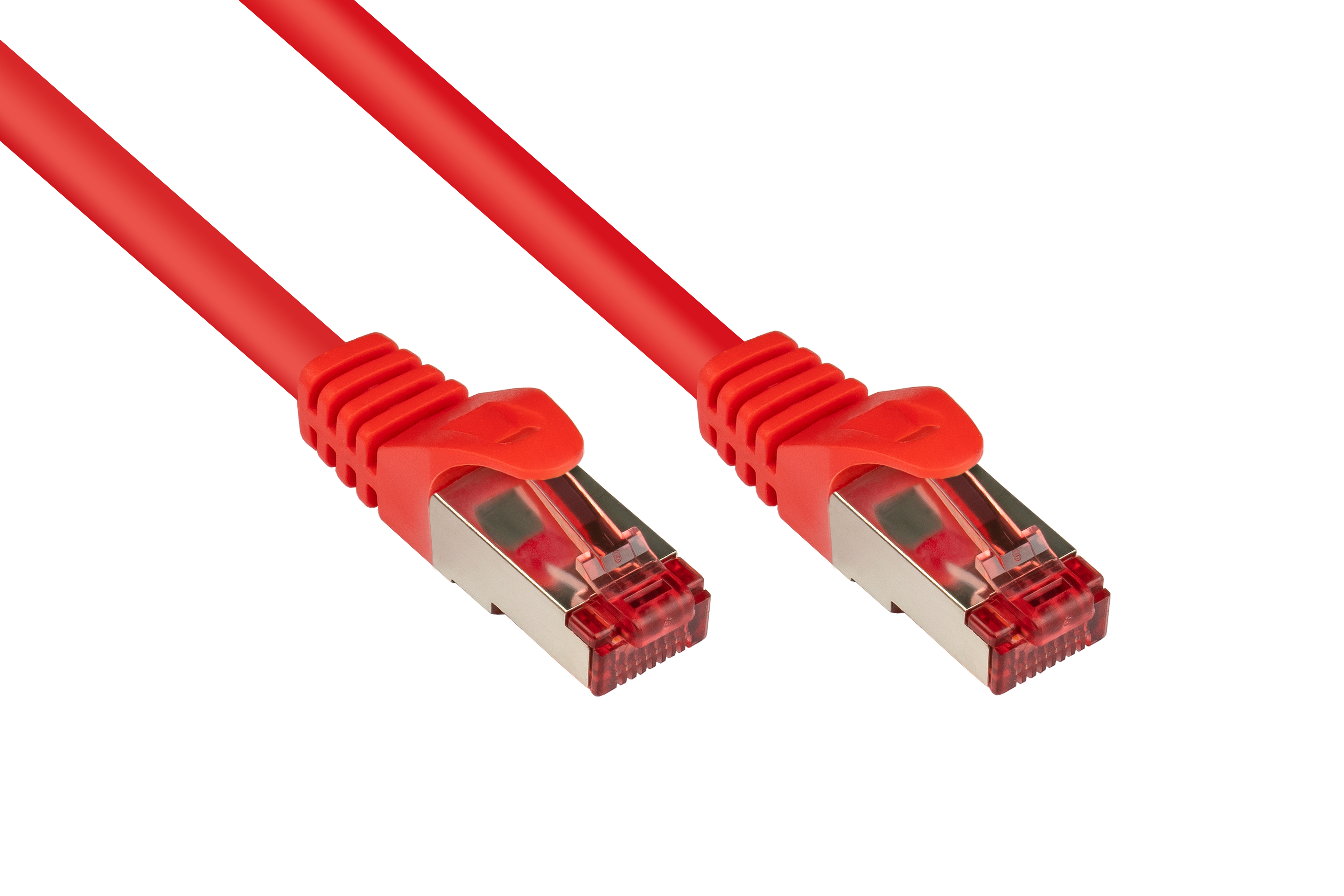 1 CONNECTIONS Netzwerkkabel, GOOD S/FTP, 250MHz, PiMF, m rot, PVC,