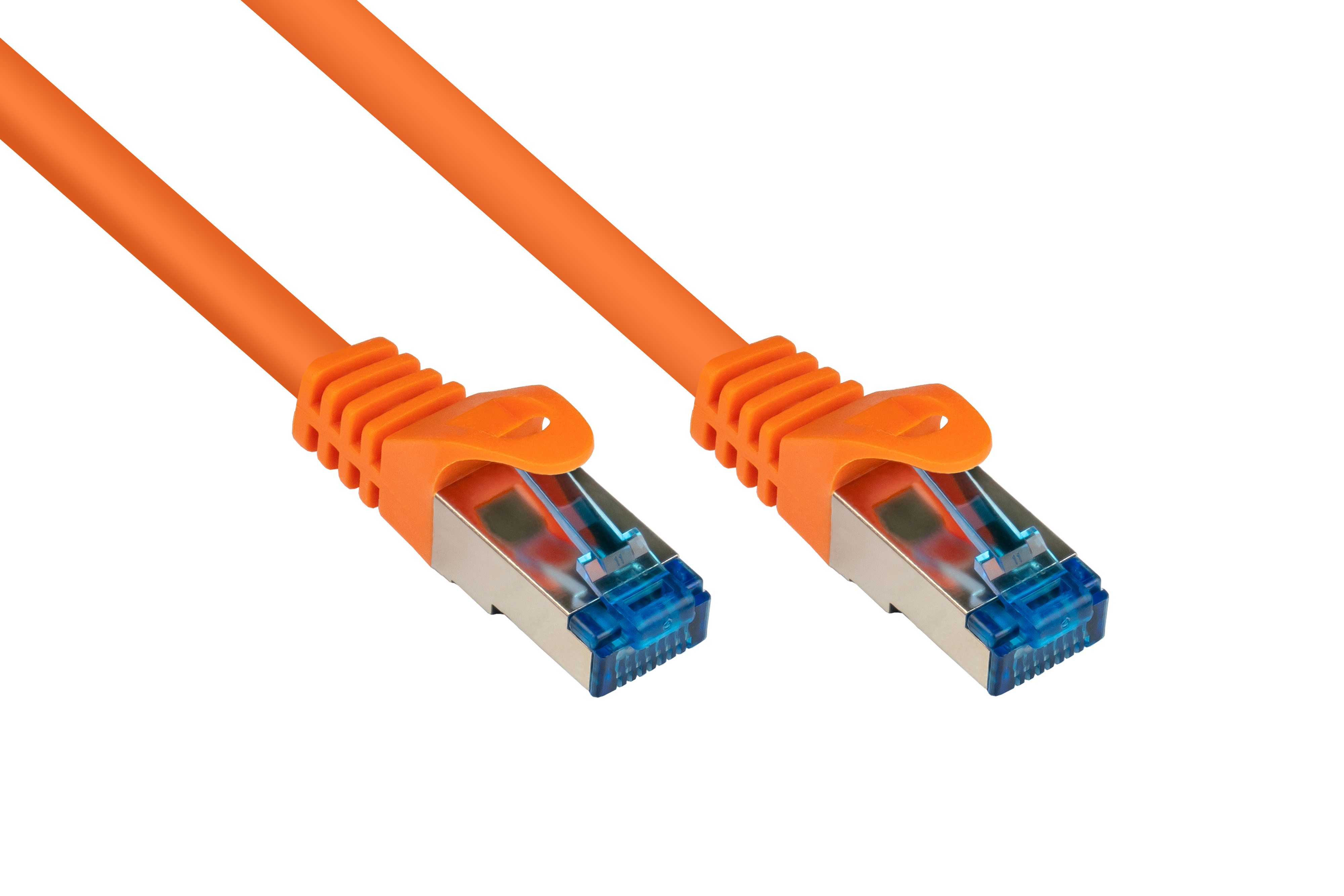 m halogenfrei, 500MHz, Netzwerkkabel, orange, GOOD S/FTP, 2 CONNECTIONS PIMF,