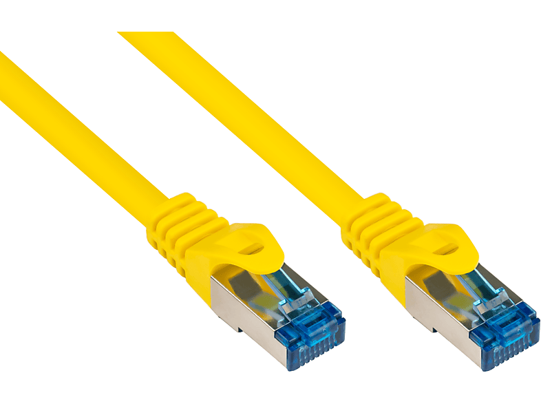 GOOD CONNECTIONS S/FTP, PiMF, halogenfrei, 500MHz, gelb, Netzwerkkabel, 25 cm