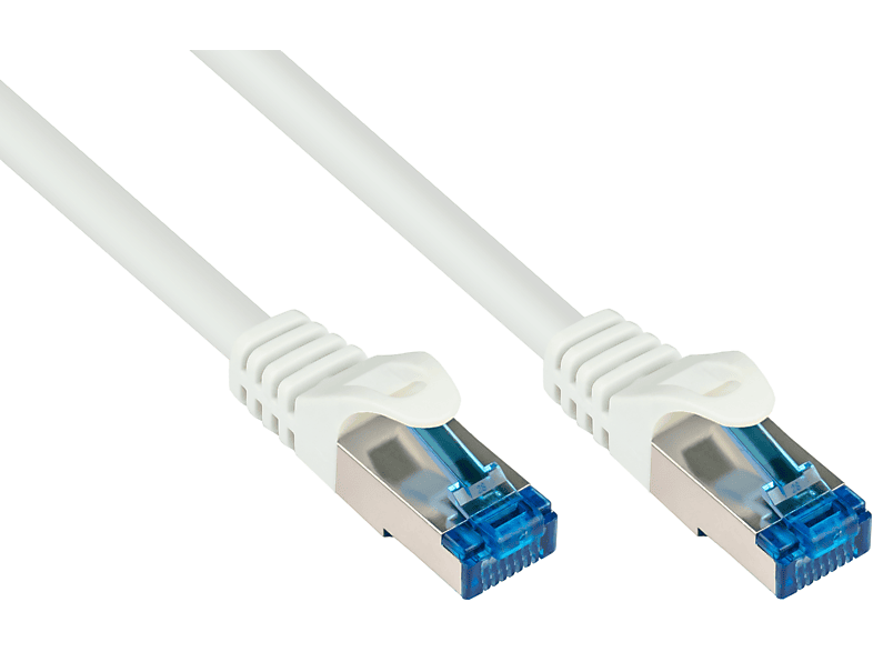 KABELMEISTER S/FTP, PiMF, halogenfrei, 500MHz, weiß, Netzwerkkabel, 50 cm