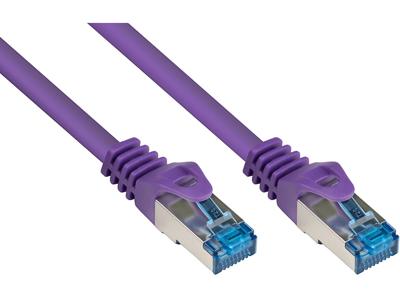 30 CONNECTIONS m halogenfrei, Netzwerkkabel, violett, GOOD PiMF, 500MHz, S/FTP,
