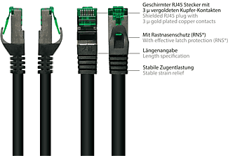 KABELMEISTER Outdoor (IP66), S/FTP, PiMF, 500MHz, CU, schwarz, Netzwerkkabel, 15 m