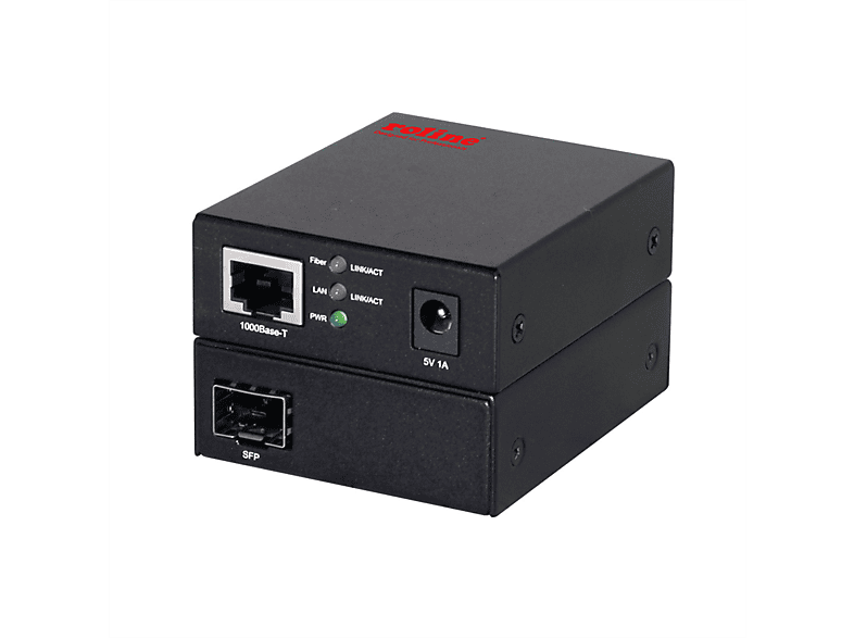 ROLINE 10/100/1000Base-T to Dual-speed Fiber Media Converter Gigabit ...