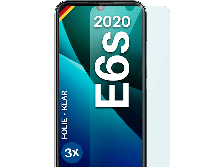 (2020)/E6i) E6s klar Moto Motorola Displayschutz(für 3x Schutzfolie, MOEX