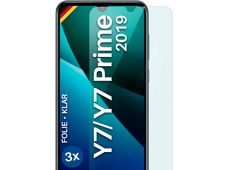 Schutzfolie, Huawei Y7 MOEX Prime 3x Y7 Displayschutz(für (2019)) / klar