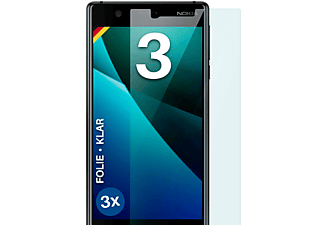 MOEX 3x Schutzfolie, klar Displayschutz(für Nokia 3)