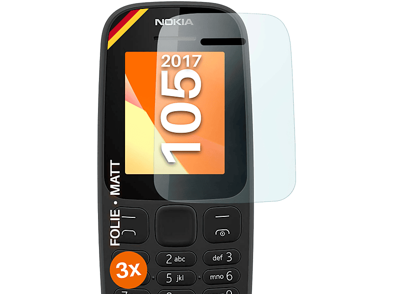 MOEX 3x Schutzfolie, Nokia (2017)) matt Displayschutz(für 105