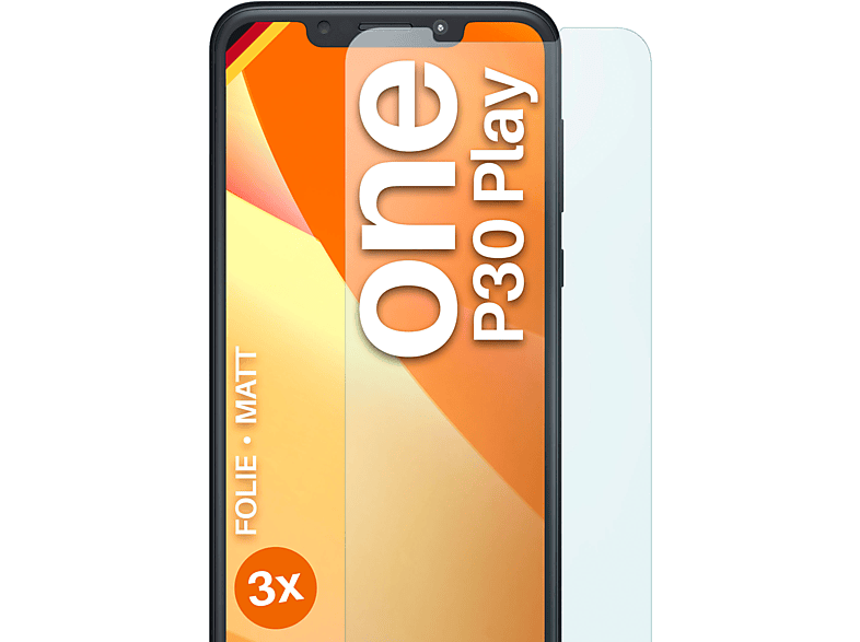MOEX 3x Schutzfolie, matt Displayschutz(für Motorola One / P30 Play)