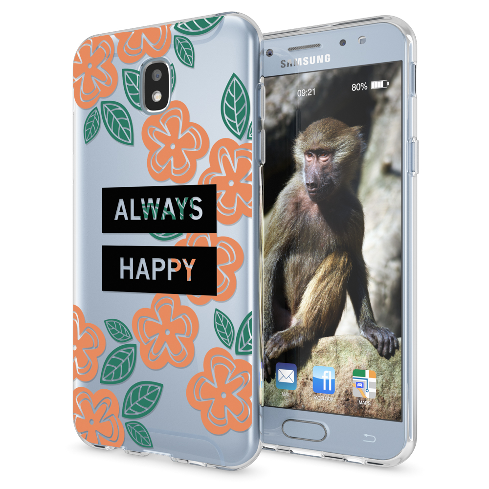 Silikon NALIA Motiv Backcover, Hülle, Galaxy Mehrfarbig J3 Samsung, (2017),