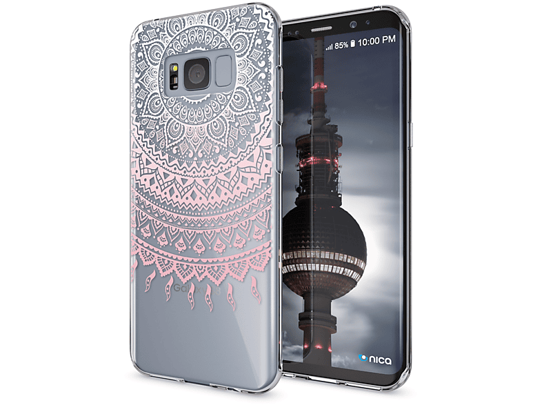 Samsung, S8 Hülle, Mehrfarbig Motiv NALIA Backcover, Galaxy Silikon Plus,