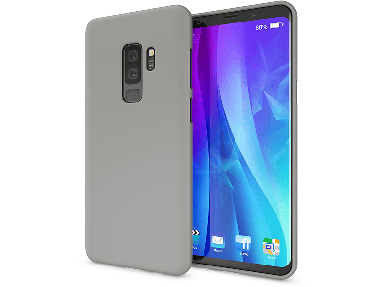 NALIA Hülle, Samsung, Grau Neon S9 Plus, Silikon Galaxy Backcover,