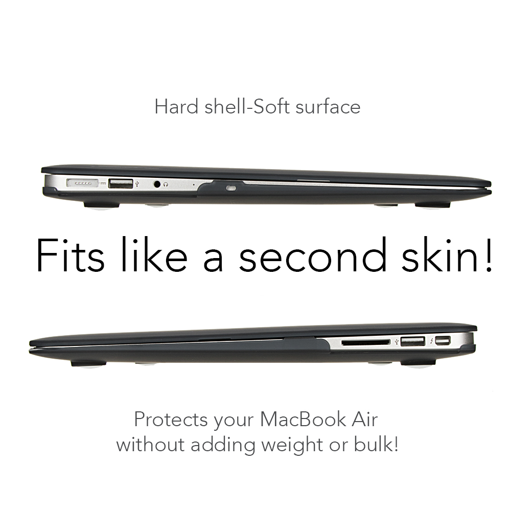 NALIA Mattes Hardcase, Air Schwarz Macbook Backcover, 13\