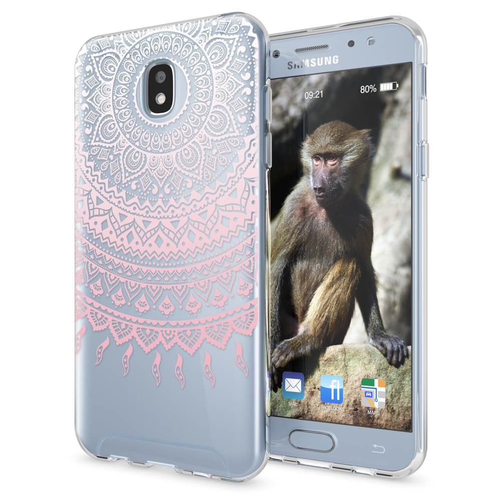 J5 Mehrfarbig Backcover, Motiv NALIA Galaxy (2017), Silikon Samsung, Hülle,