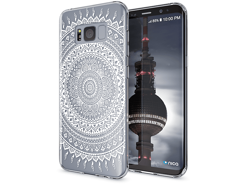 NALIA Motiv Hülle, Backcover, Galaxy Silikon Mehrfarbig Plus, Samsung, S8