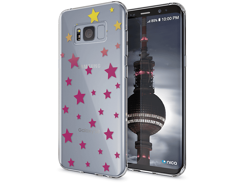 NALIA Motiv Silikon Hülle, Mehrfarbig Backcover, Plus, S8 Galaxy Samsung