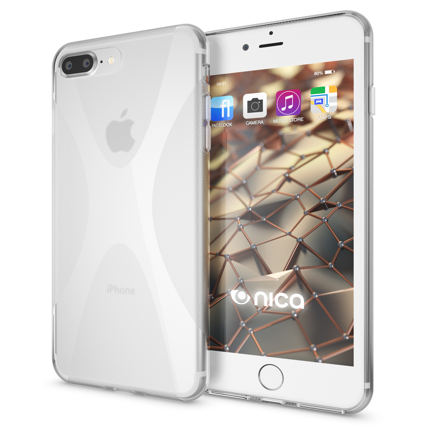 NALIA Silikon Plus Plus, Apple, iPhone Hülle, iPhone Backcover, 8 Transparent 7