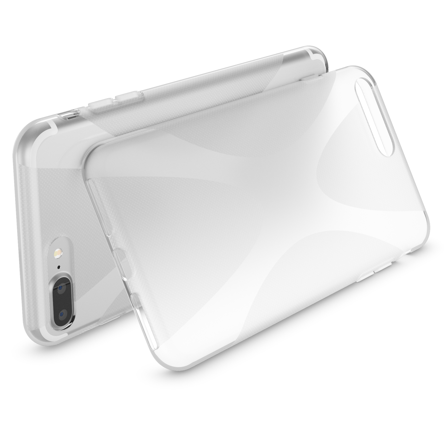 NALIA Silikon Backcover, iPhone iPhone Apple, Transparent 7 Hülle, 8 Plus, Plus