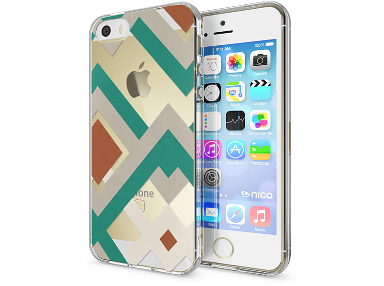 NALIA Motiv Silikon Hülle, Backcover, Apple, iPhone SE (1. Generation