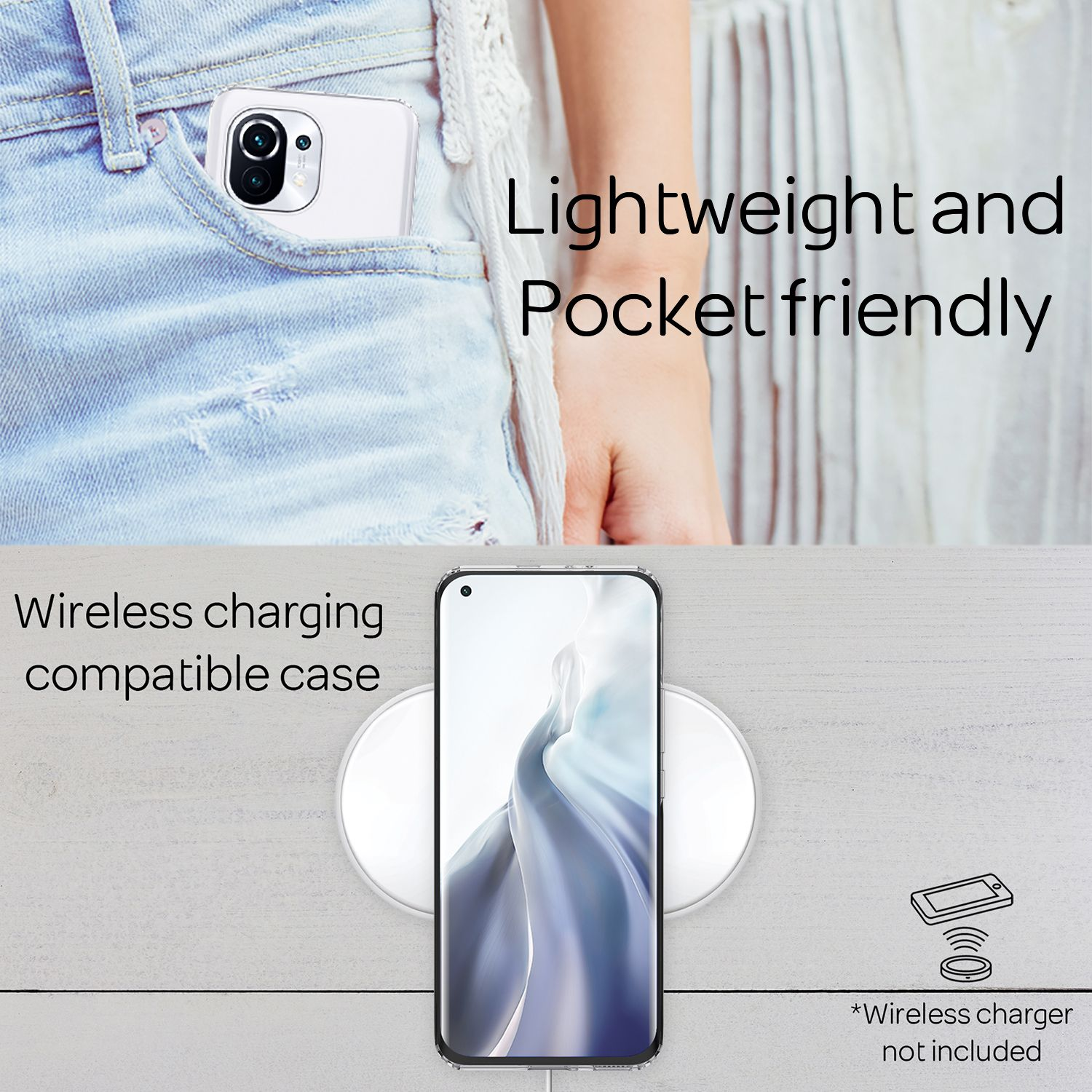 NALIA Klare Transparente 11, Hülle, Mi Hybrid Xiaomi, Transparent Backcover