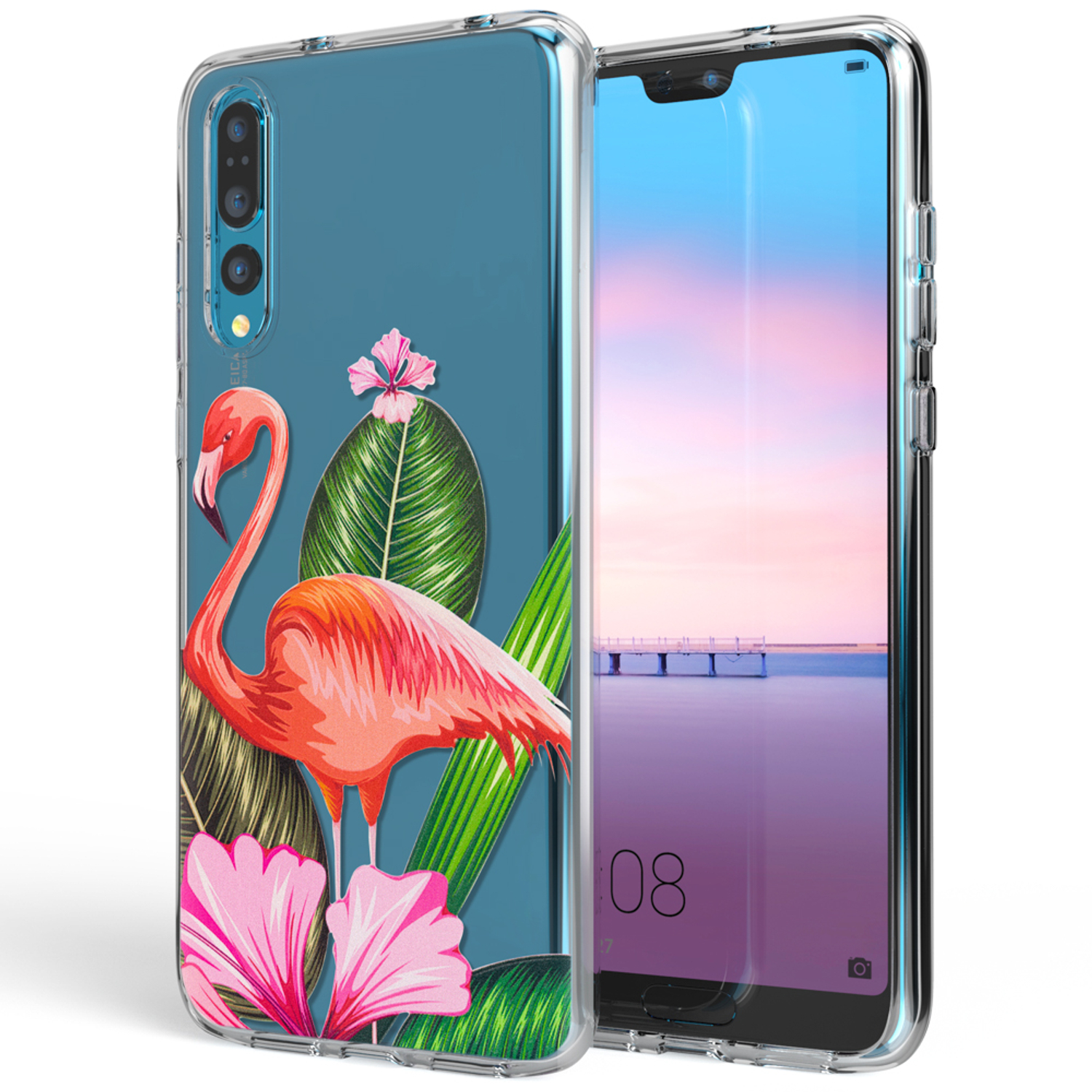 Motiv Backcover, Huawei, Pro, Mehrfarbig NALIA Hülle, Silikon P20