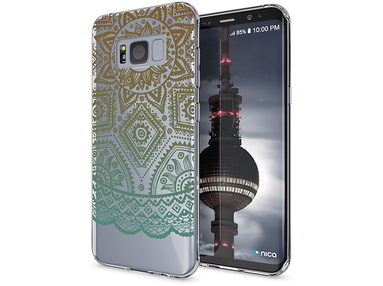 NALIA Motiv Silikon Backcover, S8 Mehrfarbig Plus, Samsung, Hülle, Galaxy