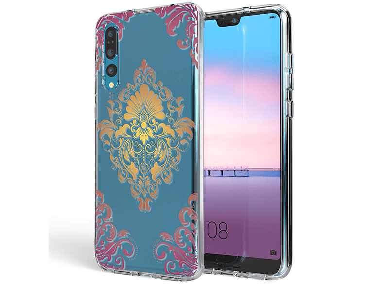 Pro, Motiv Backcover, Mehrfarbig Hülle, Silikon NALIA P20 Huawei,