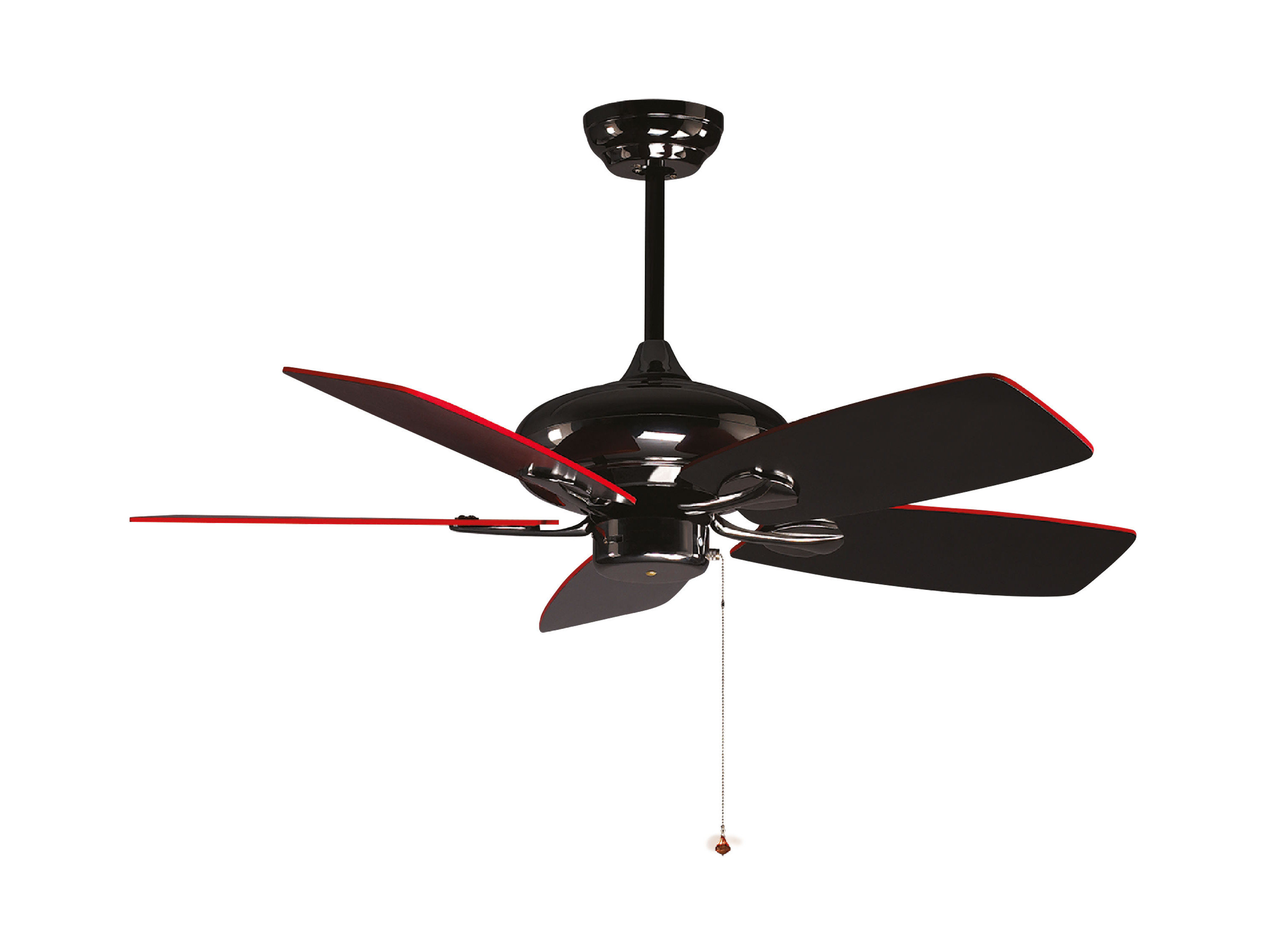 Ventilador De Techo red win palas color negro y rojo purline 50w reversible silencios 5 107 3 50