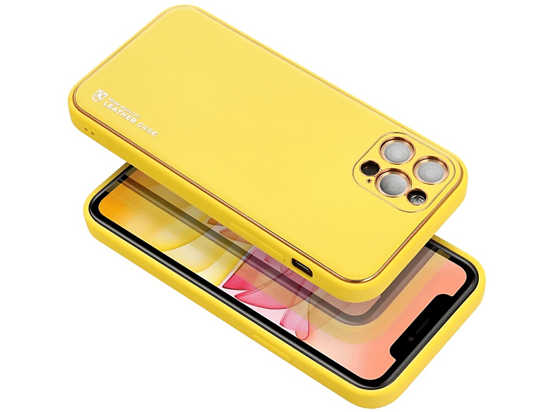 COFI Echt Leder Case, Backcover, Samsung, Galaxy A52s 5G (A528B), Gelb