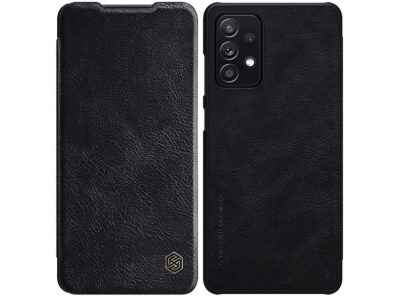 Echt Samsung, Bookcover, 4G, Schwarz A72 Galaxy Leder COFI Case,