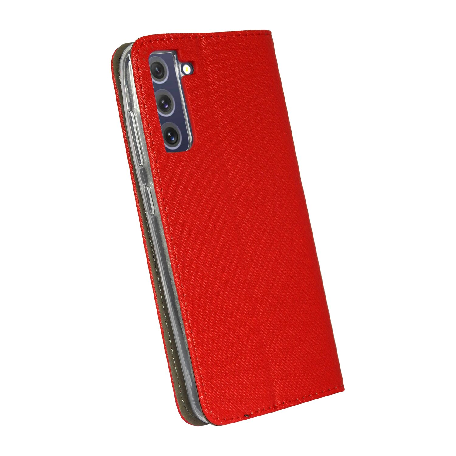 COFI Smart Hülle, Samsung, Galaxy FE, S21 Bookcover, Rot